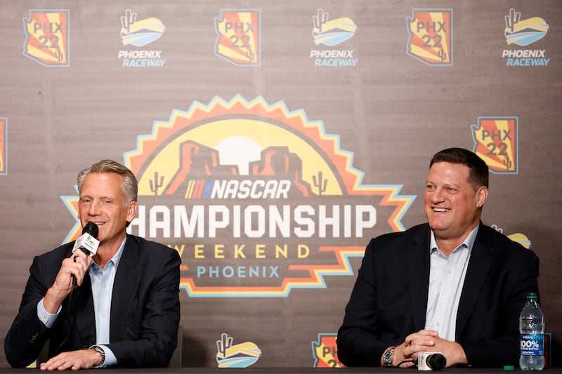 Steve O'Donnell (right), a 30-year veteran at NASCAR, will handle day-to-day operations as he's elevated to president.